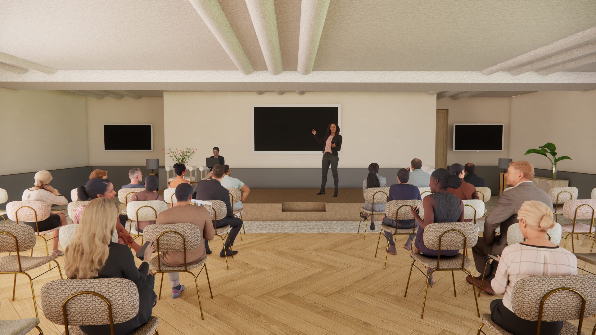 Evenementenlocatie Vuursche Lodge, ruimte Timber.